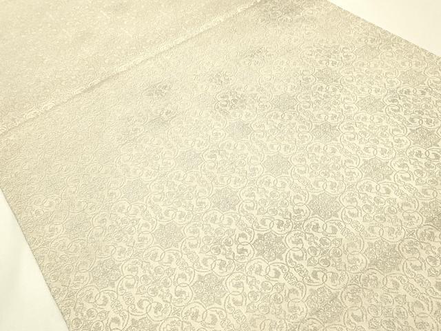 平和屋着物●極上 龍村美術織物 和装小物 テーブルセンター 葡萄唐草文錦 銀糸 逸品 AABJ1109ay
