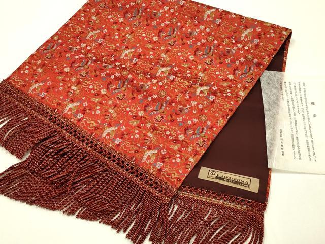 平和屋着物●西陣 川島織物 和装小物 テーブルセンター 卓布 趣楽 金糸 証紙付き 逸品 AABJ1111ay