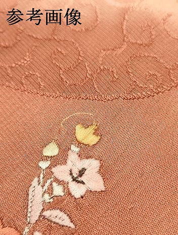 平和屋本店●和装小物 帯締め・帯揚げセット 高麗組 刺繍 草花文 金糸 暈し染め 逸品 未使用 AABJ1120ay