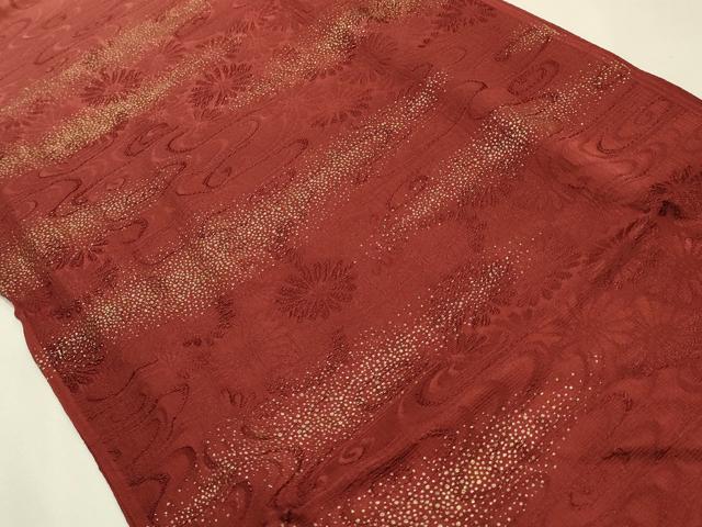 平和屋本店●和装小物 帯締め・帯揚げセット 高麗組 綾出し 霞花文 金糸 金彩 暈し染め 逸品 未使用 AABJ1129ay