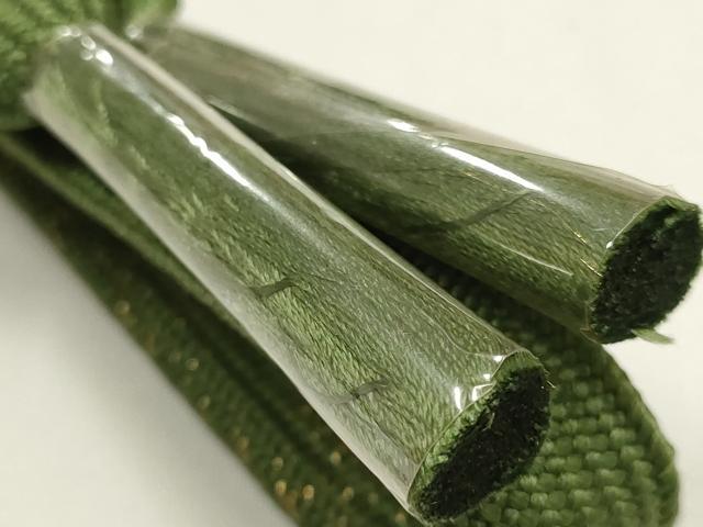 平和屋本店●和装小物 帯締め・帯揚げセット 高麗組 綾出し 霞文 箔散らし 三分金糸 金銀彩 逸品 未使用 AABJ1133ay