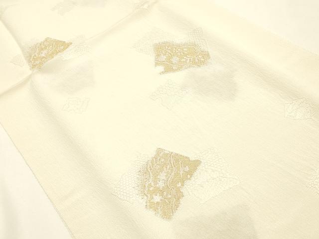 平和屋本店●和装小物 帯締め・帯揚げ・扇子セット 礼装用 高麗組 綾出し 縫取汕頭織 丹後ちりめん 逸品 未使用 AABJ1142ay