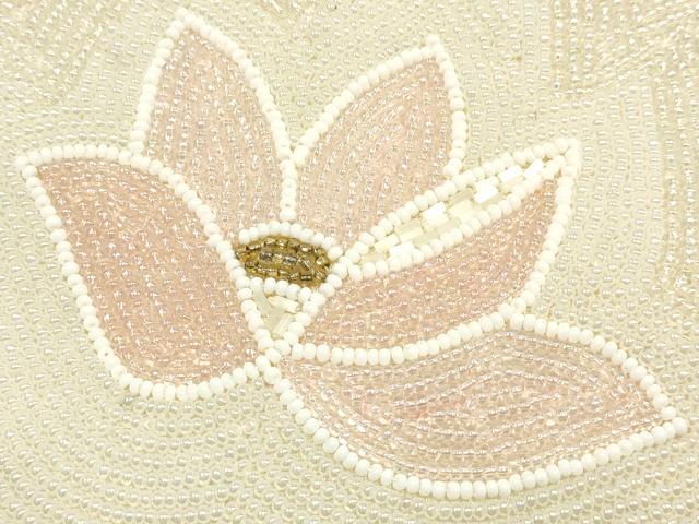 平和屋着物▼和装小物 和装バッグ ハンドバッグ ビーズバッグ 花柄 逸品 AABJ1150ay