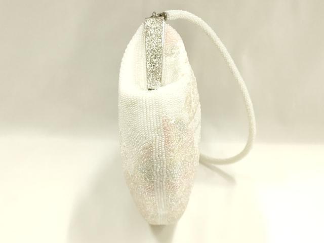 平和屋着物▼和装小物 和装バッグ ハンドバッグ ビーズバッグ 花柄 菊 逸品 AABJ1151ay