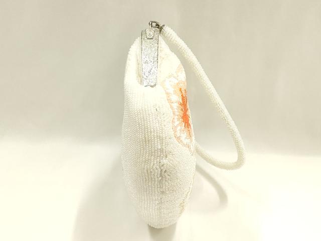 平和屋着物▼和装小物 和装バッグ ハンドバッグ ビーズバッグ 花柄 逸品 AABJ1152ay