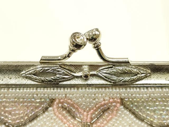 平和屋着物▼和装小物 和装バッグ ハンドバッグ ビーズバッグ がま口 逸品 AABJ1156ay