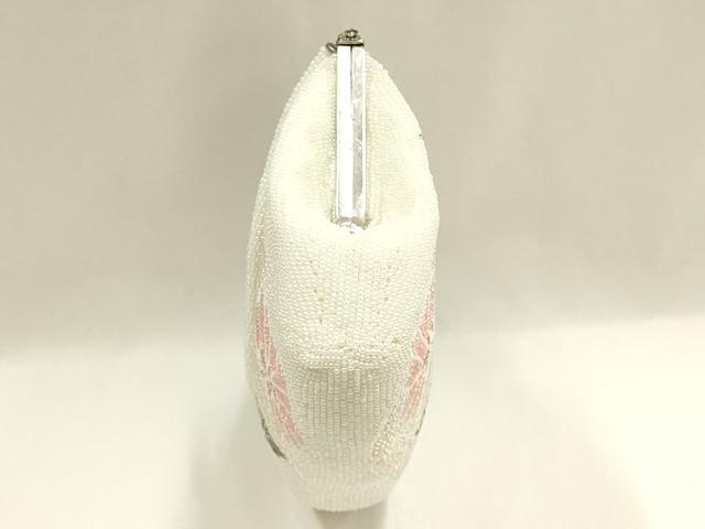 平和屋着物▼和装小物 和装バッグ ハンドバッグ ビーズバッグ 花柄 がま口 逸品 AABJ1158ay