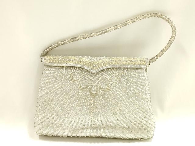 平和屋着物▼和装小物 和装バッグ ハンドバッグ ビーズバッグ ラインストーン 逸品 AABJ1167ay