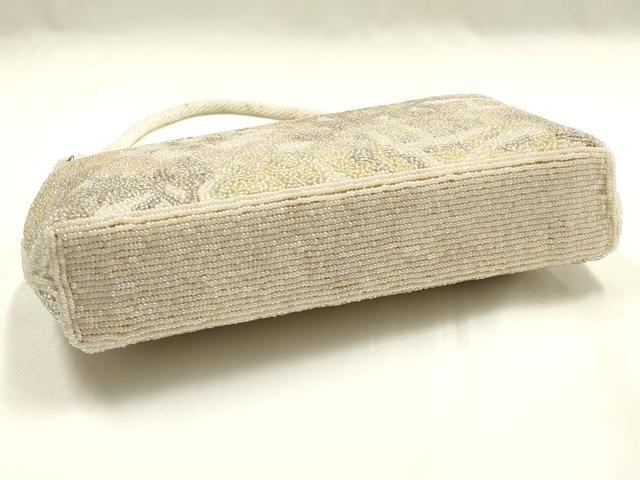 平和屋着物▼和装小物 和装バッグ ハンドバッグ ビーズバッグ 花柄 逸品 AABJ1177ay