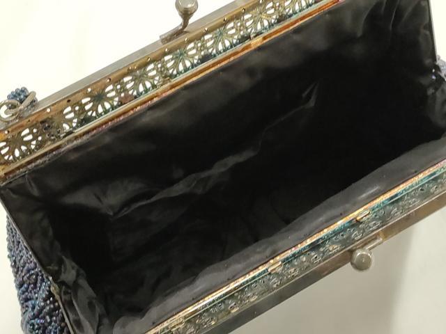 平和屋着物▼和装小物 和装バッグ ハンドバッグ ビーズバッグ 花柄 逸品 AABJ1180ay