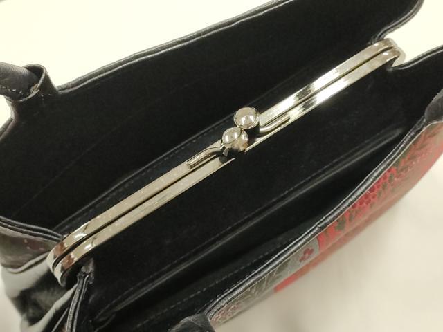 平和屋着物▼和装小物 和装バッグ ハンドバッグ 花間道 皮革製品 逸品 AABJ1181ay