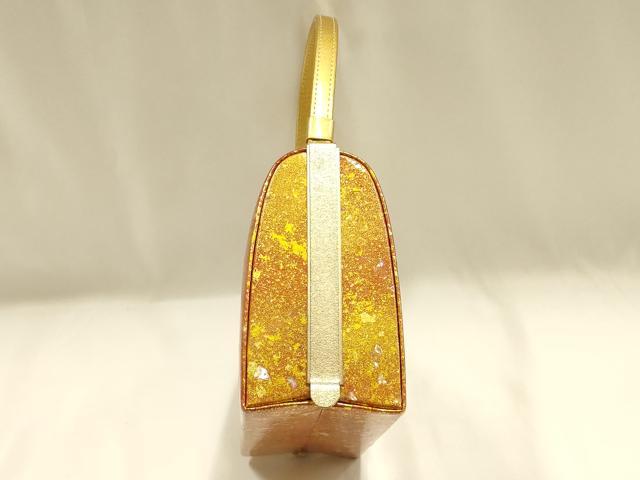 平和屋着物▼和装小物 和装バッグ ハンドバッグ 螺鈿 箔散らし 金彩 逸品 AABJ1183ay