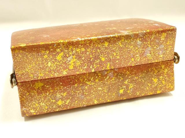 平和屋着物▼和装小物 和装バッグ ハンドバッグ 螺鈿 箔散らし 金彩 逸品 AABJ1183ay