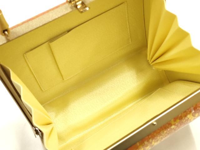 平和屋着物▼和装小物 和装バッグ ハンドバッグ 螺鈿 箔散らし 金彩 逸品 AABJ1183ay