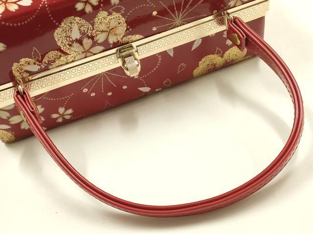 平和屋着物▼和装小物 和装バッグ ハンドバッグ 舞花文 桜 金彩 逸品 AABJ1187ay