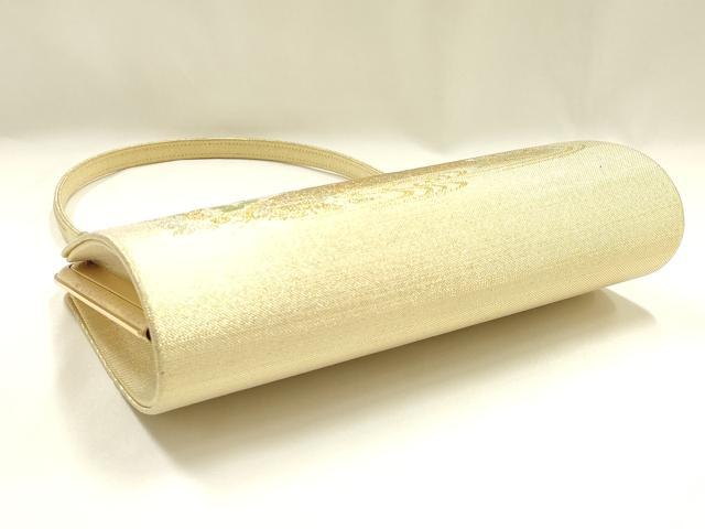 平和屋着物▼和装小物 和装バッグ 佐賀錦 ハンドバッグ 流水花文 本金箔 逸品 AABJ1199ay