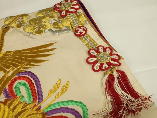 平和屋本店●色打掛 和装 結婚式 婚礼 神社挙式 花嫁 総刺繍 扇面飛鶴花文 十二単風 金銀糸 逸品 AABJ1209ou