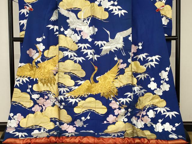 平和屋本店●色打掛 和装 婚礼 神社挙式 花嫁 結婚式 駒刺繍 金銀彩 飛鶴花文 逸品 AABJ1214ou