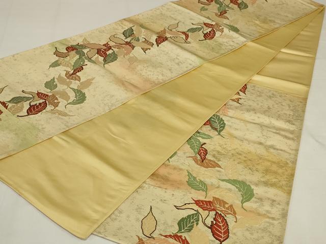 平和屋着物◎六通柄袋帯 葉尽くし 正絹 逸品 AABJ1223ou