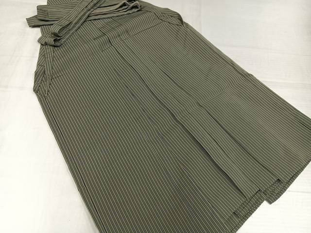 平和屋着物○男性 本場竹鳳平 行灯袴 縞 正絹 逸品 AABJ1242ph