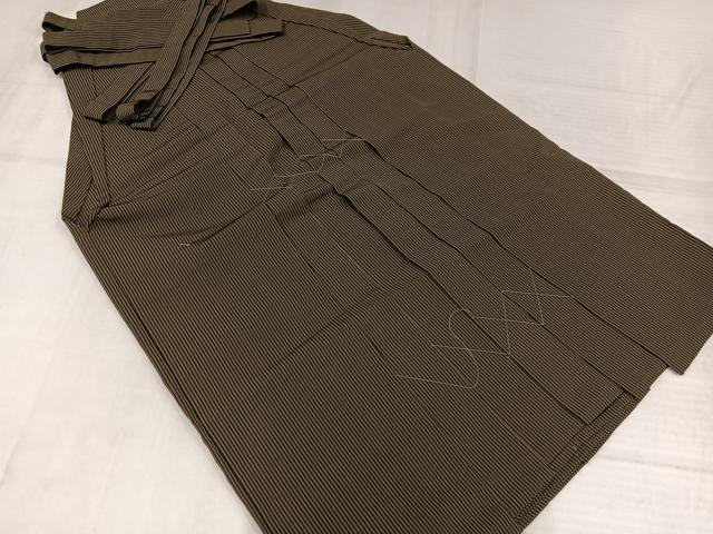 平和屋着物●男性 行灯袴 縞 正絹 逸品 未使用 AABJ1245ph