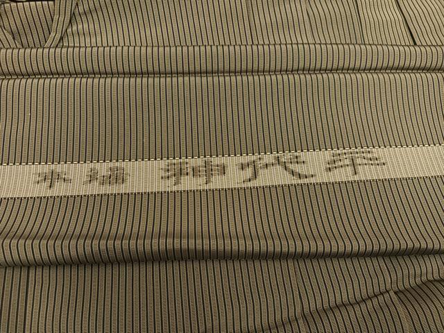 平和屋着物●男性 本場神代平 行灯袴 縞 反端付き 正絹 逸品 未使用 AABJ1247ph