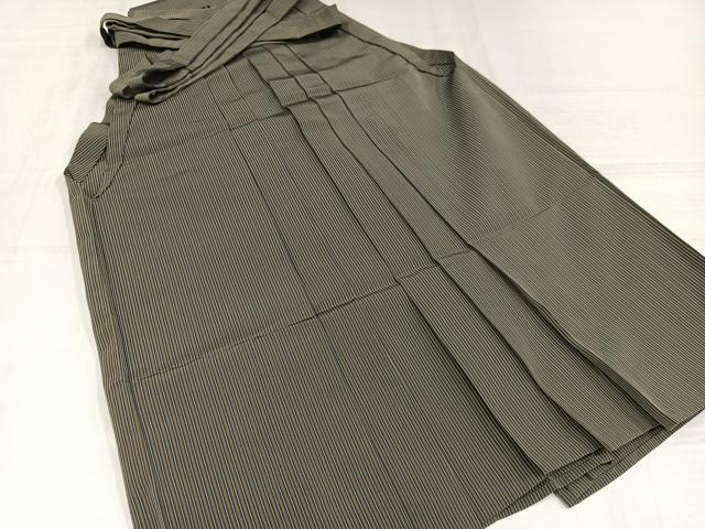 平和屋着物●男性 行灯袴 縞 正絹 逸品 AABJ1249ph