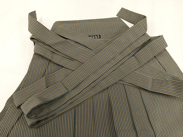 平和屋着物●男性 行灯袴 縞 正絹 逸品 AABJ1249ph
