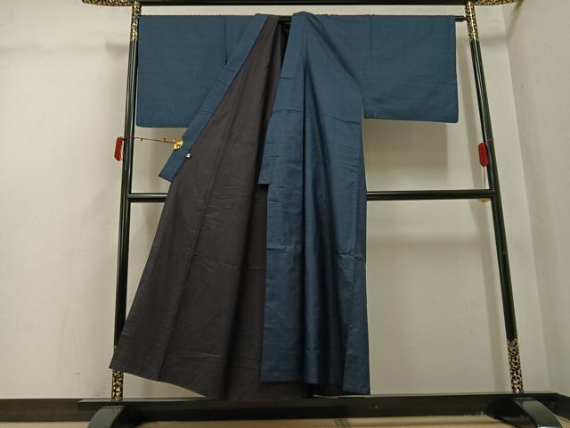 平和屋着物●男性 本場大島紬 アンサンブル 100亀甲 総詰め 伊勢丹扱い 正絹 逸品 AABJ1250ph