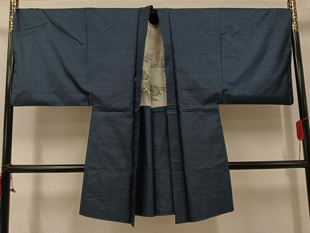 平和屋着物●男性 本場大島紬 アンサンブル 100亀甲 総詰め 伊勢丹扱い 正絹 逸品 AABJ1250ph