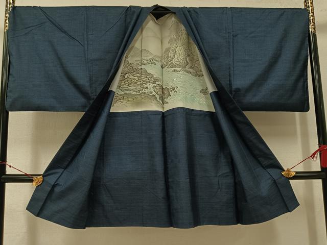平和屋着物●男性 本場大島紬 アンサンブル 100亀甲 総詰め 伊勢丹扱い 正絹 逸品 AABJ1250ph