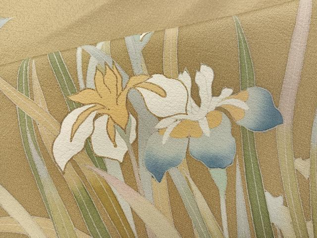 平和屋着物●訪問着 友禅 草花文 金彩 正絹 逸品 AABJ1263ph