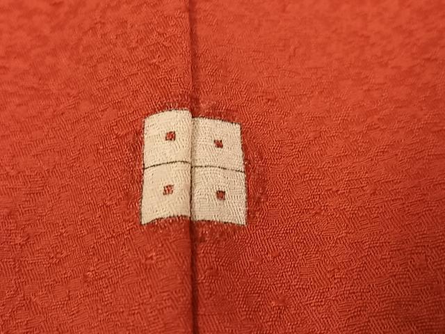 平和屋着物●本草木染作家 瑞寶 色無地 赤丹色 正絹 逸品 AABJ1270ph