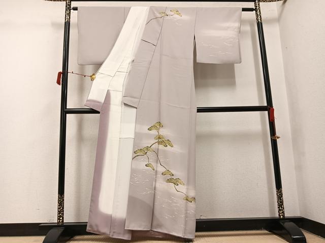 平和屋着物●訪問着 松 暈し染め 金彩 正絹 逸品 AABJ1278ph