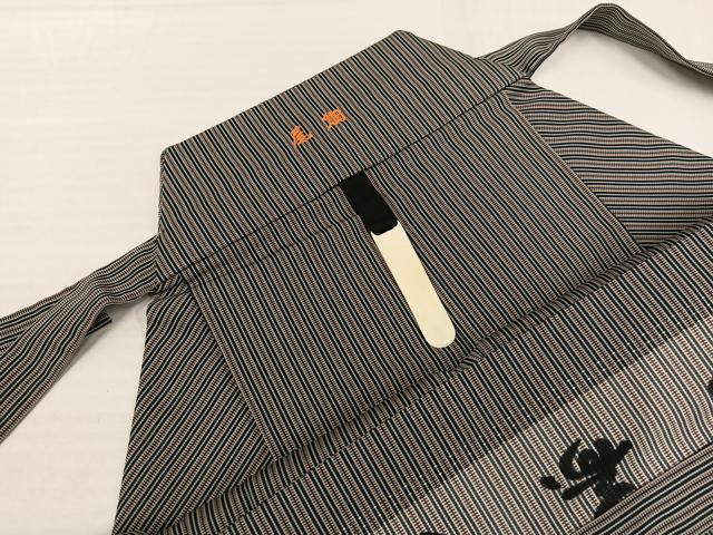 平和屋着物●男性 仙台平 馬乗り袴 縞 正絹 逸品 AABJ1281ph