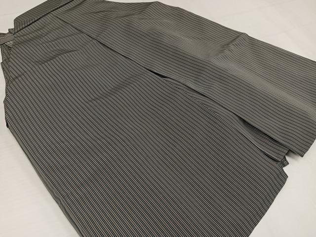 平和屋着物●男性 仙台平 馬乗り袴 縞 正絹 逸品 AABJ1281ph