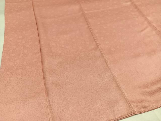 平和屋着物●上質な色無地 花唐草地紋 宍色 正絹 逸品 AABJ1285ph