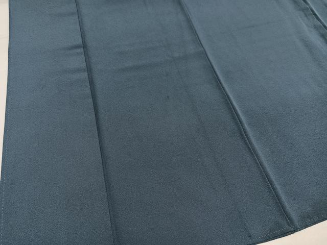 平和屋着物●上質な色無地 雅び彩重ね染 鉄御納戸色 正絹 逸品 AABJ1287ph