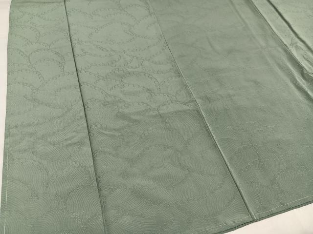 平和屋着物●上質な色無地 立波地紋 岩井茶色 正絹 逸品 未使用 AABJ1295ph