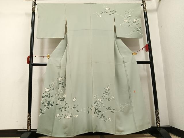 平和屋着物●訪問着 友禅 作家物 枝花文 暈し染め 正絹 逸品 AABJ1318ph