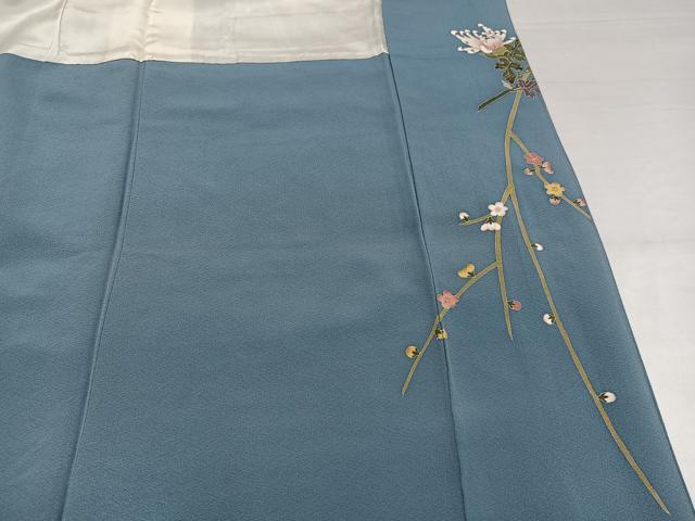 平和屋着物●本加賀友禅作家 宮野勇造 訪問着 枝花文 正絹 逸品 AABJ1320ph