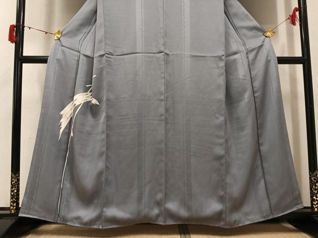平和屋着物●訪問着 手描き 抽象文様 銀彩 正絹 逸品 AABJ1329ph