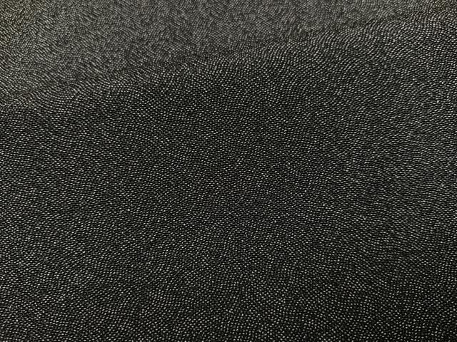 平和屋着物●江戸小紋 吉祥文 黒地 鬼しぼ縮緬 正絹 逸品 AABJ1330ph