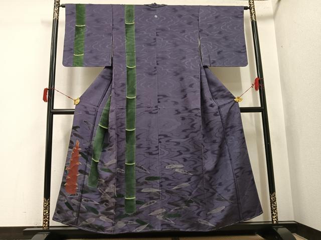 平和屋着物●訪問着 筍 竹 笹 金彩 正絹 逸品 未使用 AABJ1332ph