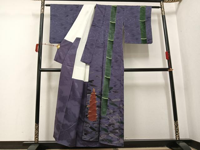 平和屋着物●訪問着 筍 竹 笹 金彩 正絹 逸品 未使用 AABJ1332ph