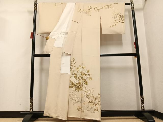 平和屋着物●訪問着 枝花文 鈴乃屋扱い 正絹 逸品 AABJ1339ph