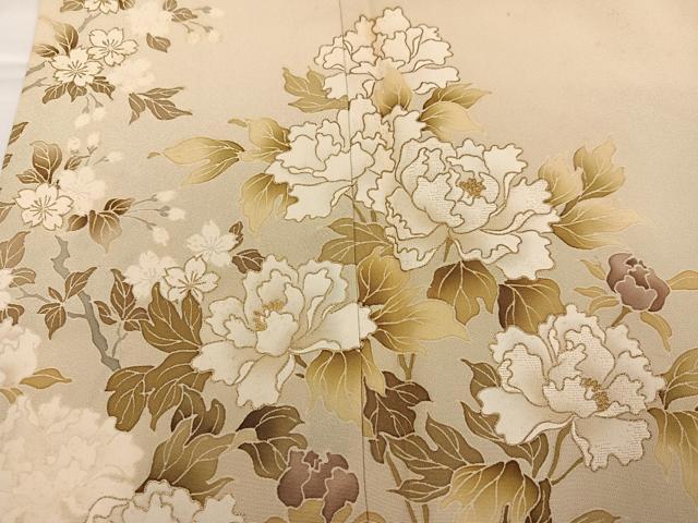平和屋着物●訪問着 枝花文 鈴乃屋扱い 正絹 逸品 AABJ1339ph