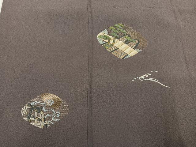 平和屋着物●訪問着 総刺繍 浜松花舟文 金糸 正絹 逸品 AABJ1340ph