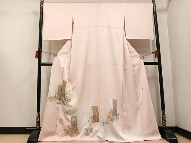 平和屋着物●金彩友禅 卓越技能者・名工・和田光正 色留袖 草花文 暈し染め 金銀彩 正絹 逸品 AABJ1345ph