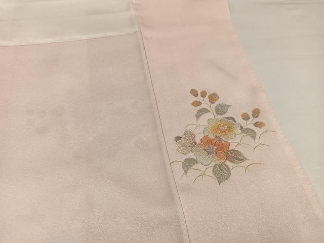 平和屋着物●金彩友禅 卓越技能者・名工・和田光正 色留袖 草花文 暈し染め 金銀彩 正絹 逸品 AABJ1345ph
